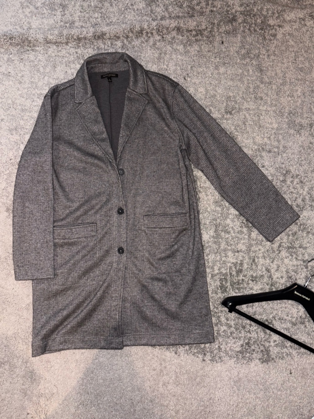 Banana Republic Women’s Gray Button-Front Trench Jacket/ Cardigan
